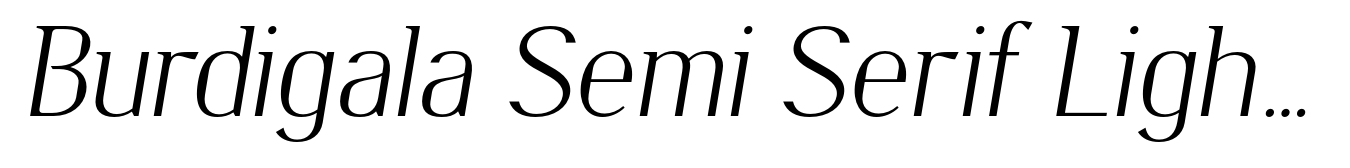 Burdigala Semi Serif Light Italic